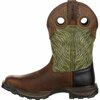 Durango Maverick XP Waterproof Western Work Boot, OILED BROWN/FOREST GREEN, M, Size 7.5 DDB0177